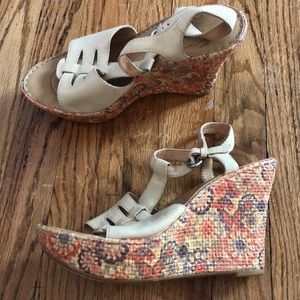 Born adjustable ankle strap wedge size 8